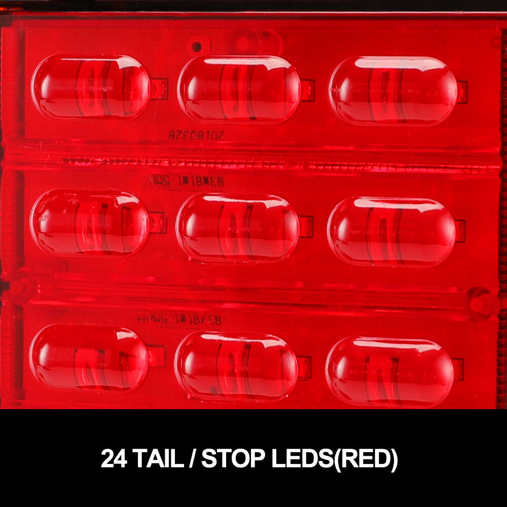 Pair LED Tail Lights Stop Indicator Reverse Lamp 12V Trailer Truck Ute 120LED