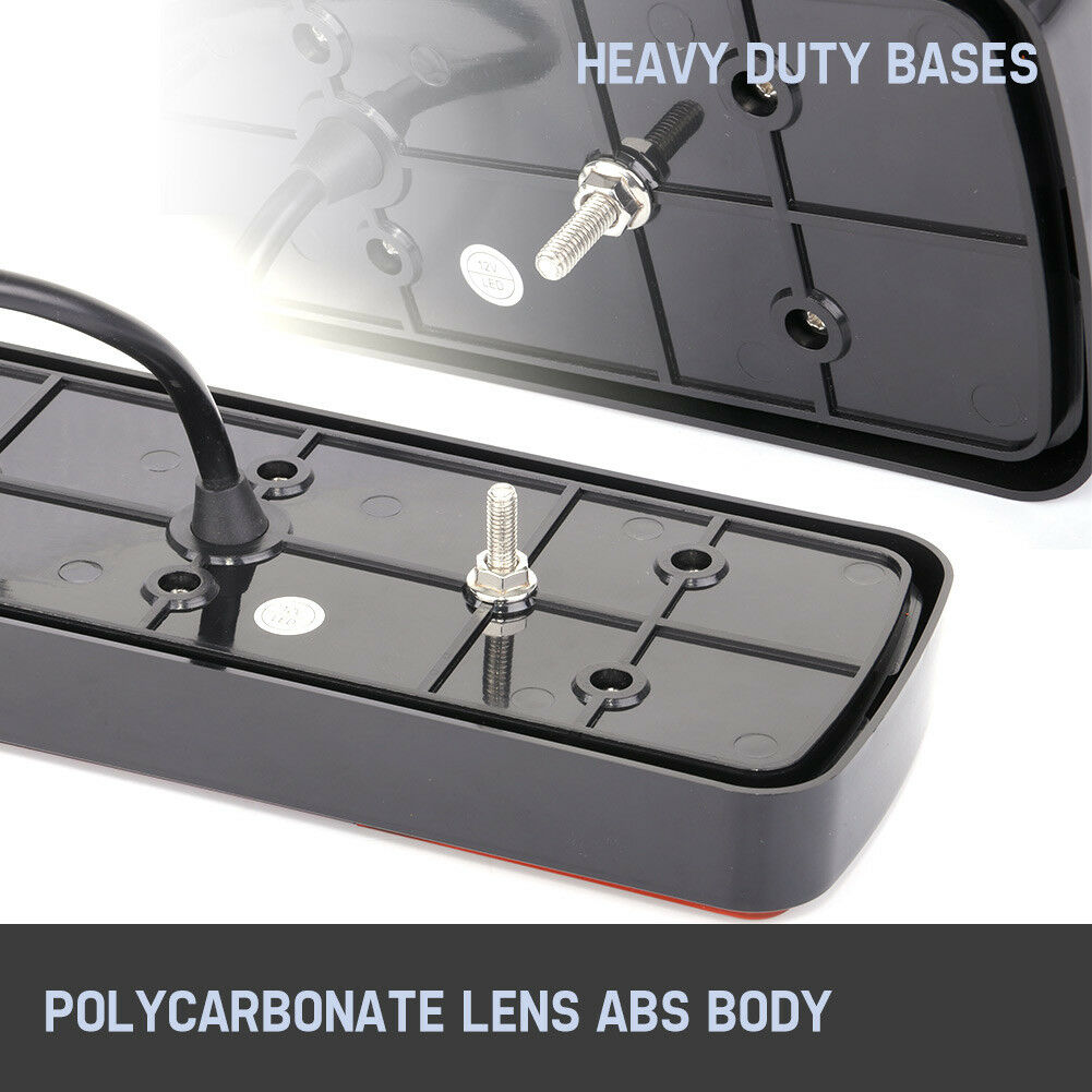 LIGHTFOX Pair LED Vehicle Tail Lights 12V