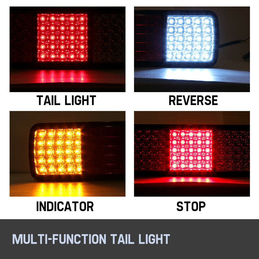 LIGHTFOX Pair LED Vehicle Tail Lights 12V