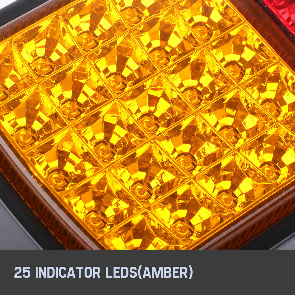 LIGHTFOX Pair LED Vehicle Tail Lights 12V