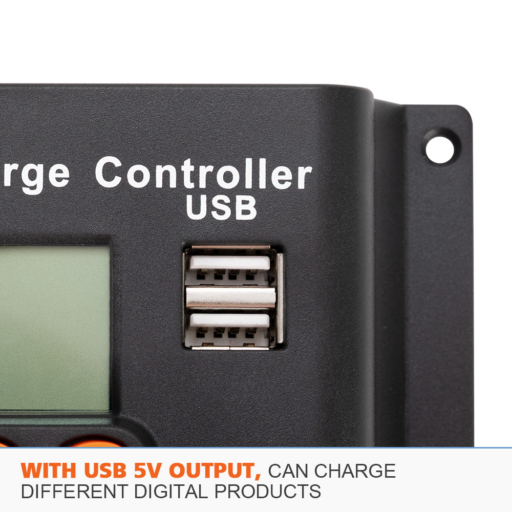 ATEM POWER 30A 12V/24V PWM Solar Charger Controller