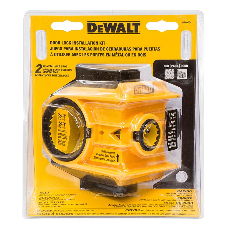 DEWALT Bi-Metal Door Lock Installation 4 Piece Kit