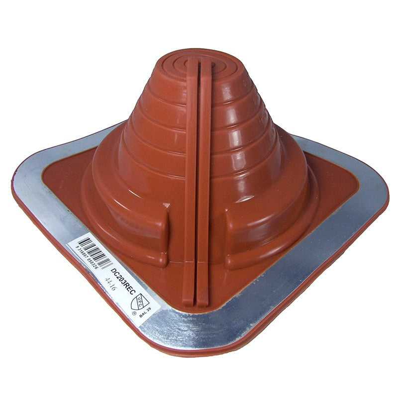 Flashing, No3, 5-127mm Pipe OD 221 x 221mm Base, Grey Combo