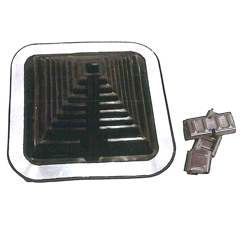 Flashing, 20 x125mm Square Pipe 222 x 222mm Base, Black Combo