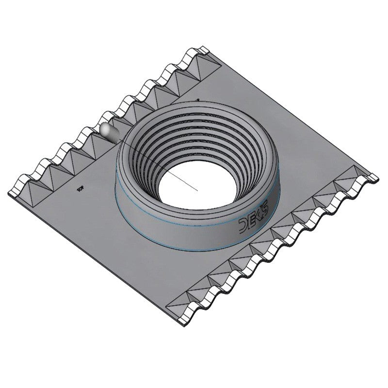 Flashing, Grey 254-406mm Pipe 708 x 635mm Base, Soaker