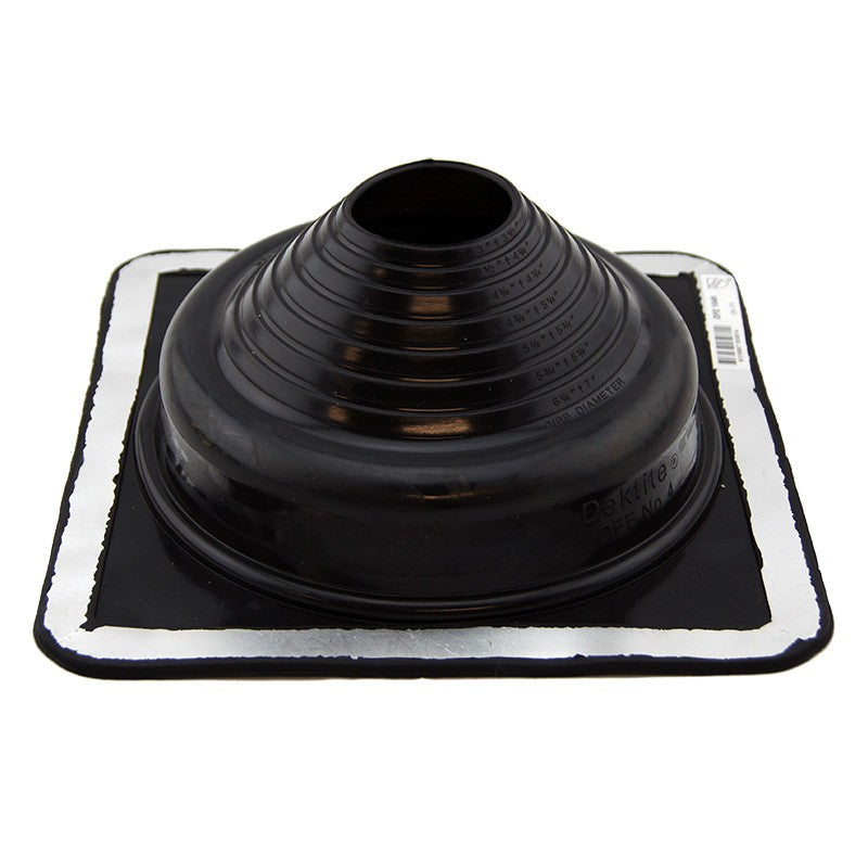 Flashing #4, 75-175mm Pipe 280 x 280mm Base, Black Premium