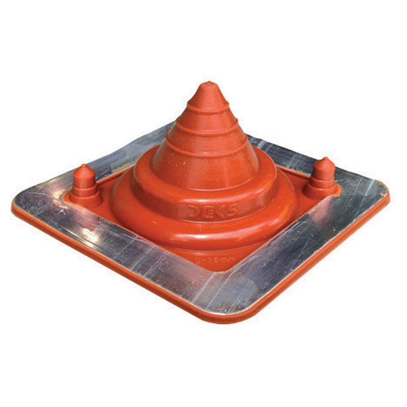 Flashing #0, Solar 0-35mm Pipe 100 x 100mm Base, Red Premium