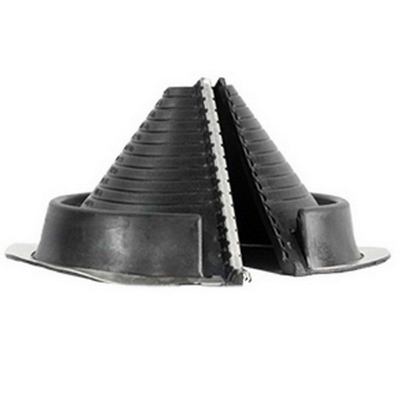 Flashing, 20-70mm Pipe 160mm OD Base, Black Retrofit
