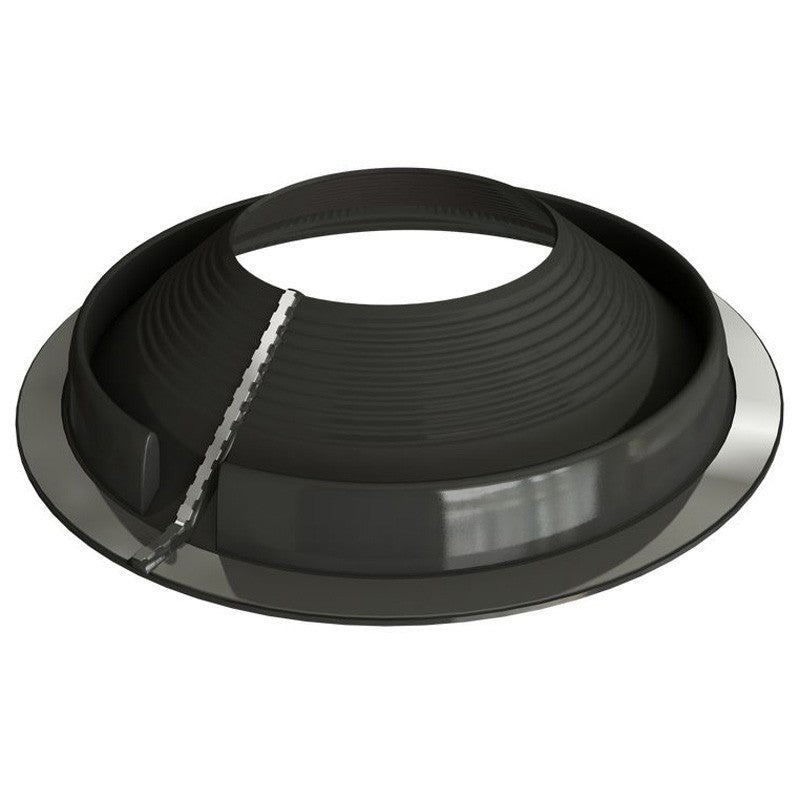 Flashing, 90-255mm Pipe 369mm OD Base, Black Retrofit