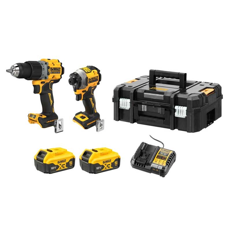 DEWALT 18V XR Compact 2 Piece Kit - 5.0Ah