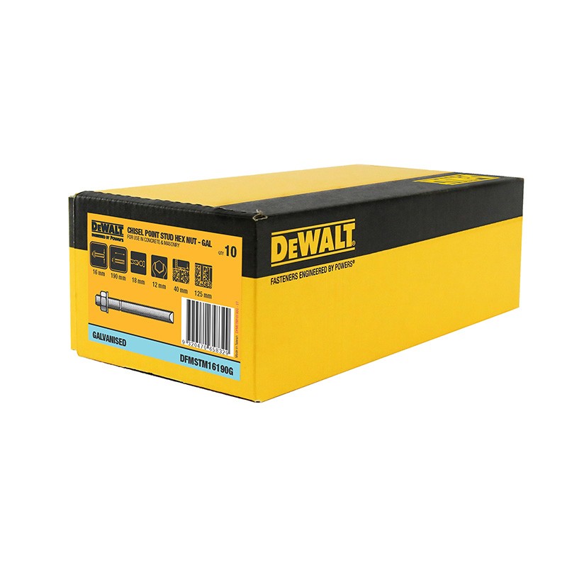 DEWALT Chisel Stud Galvanised 16X190mm (Pack of 10)