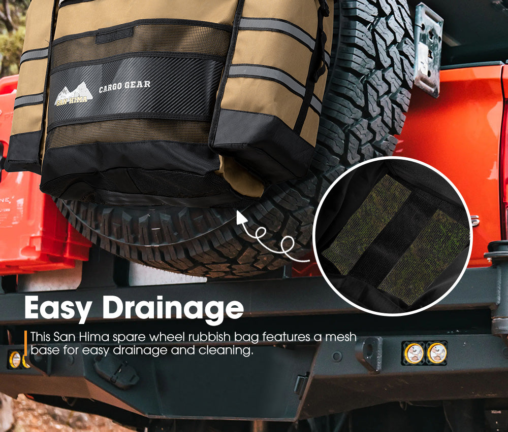 SAN HIMA Spare Wheel Rubbish Bag 69L Dirty Gear Bag Bin Car Rear Tire Trash Bag