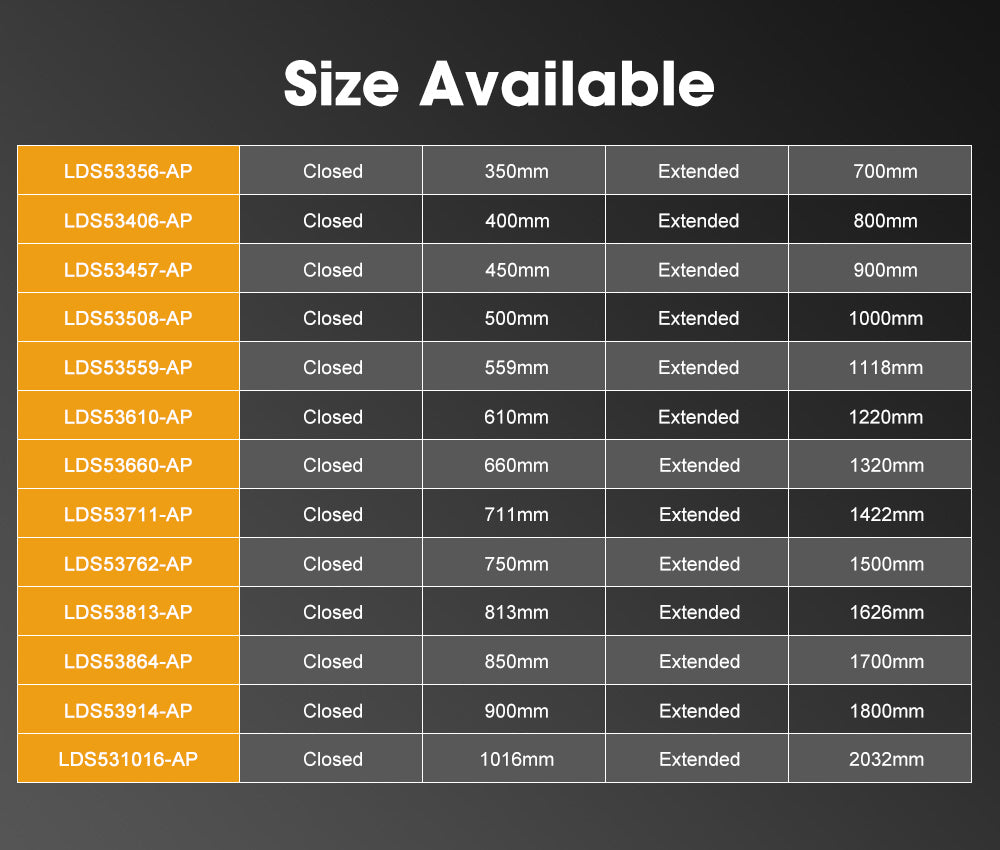 SAN HIMA 125kg Locking Drawer Slides / Runners 610mm 4wd Trailer Fridge Draw