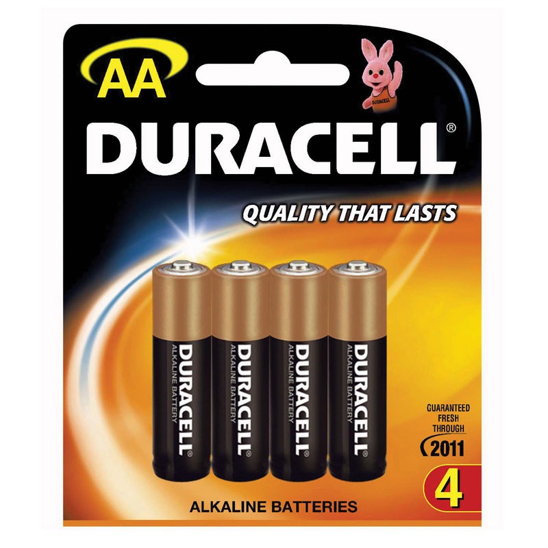 Duracell Battery, 1.5V AA Alkaline - Pack of 4