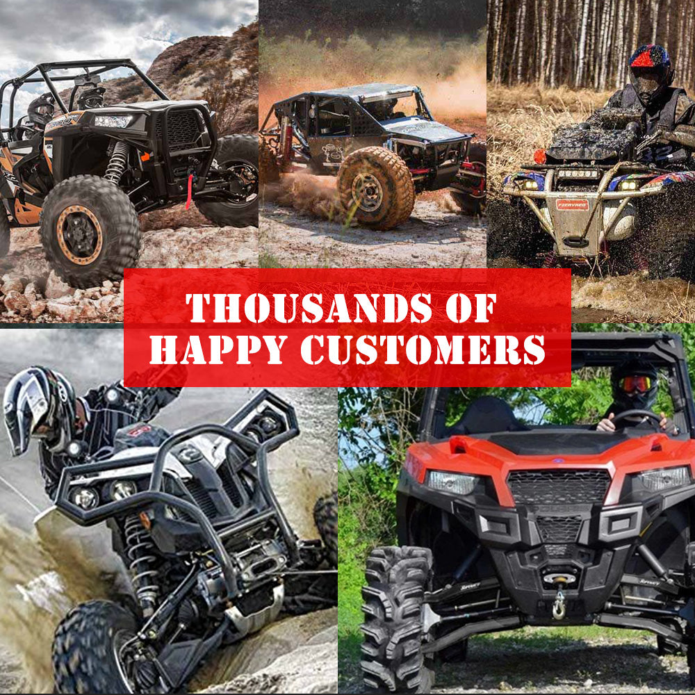 FIERYRED Electric Winch 4500LBS/2045kg 12V Synthetic Rope Wireless Remotes ATV UTV