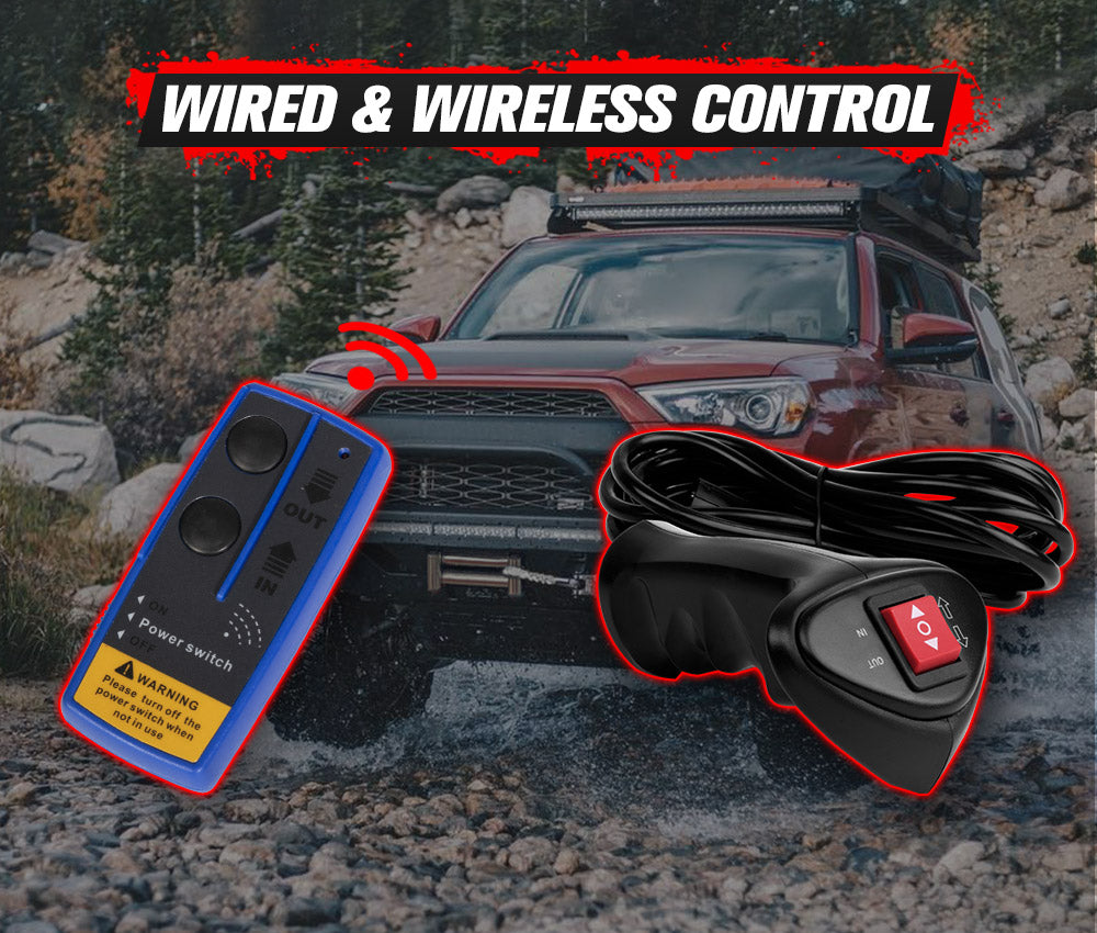 14500LBS 12V Electric Winch Steel Cable Wireless Remote Recovery ATV 4WD Truck