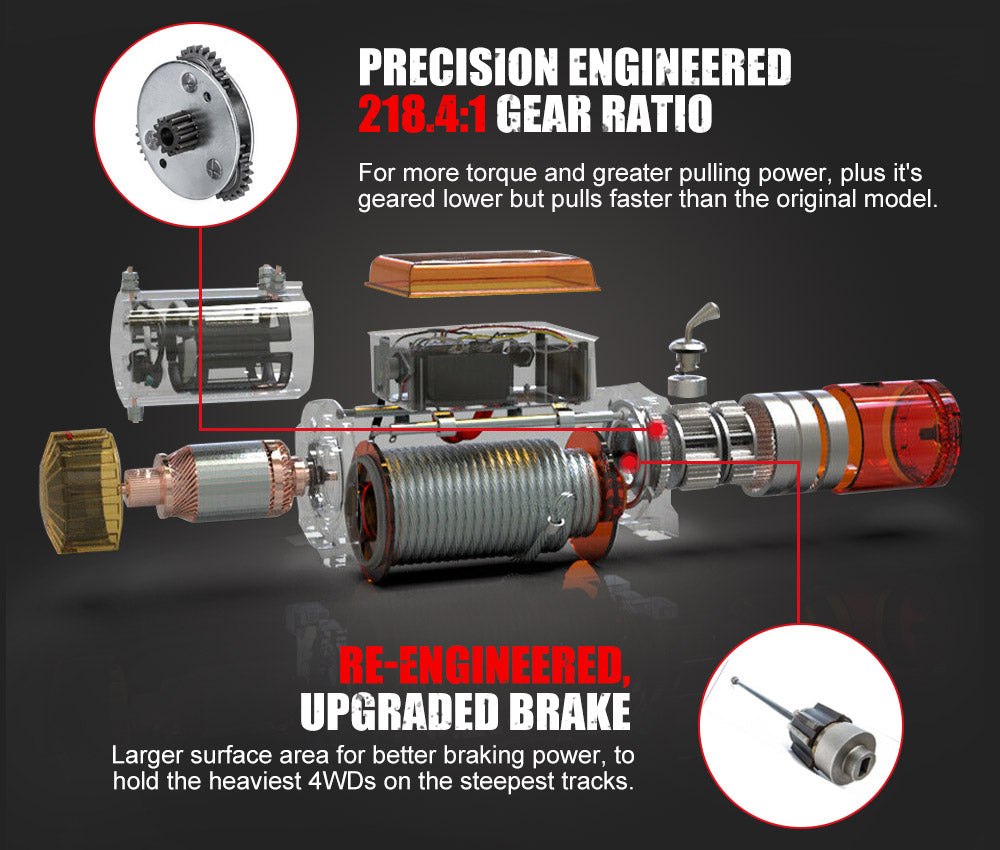 FIERYRED 12V 17500LBS Wireless Electric Winch Synthetic Rope