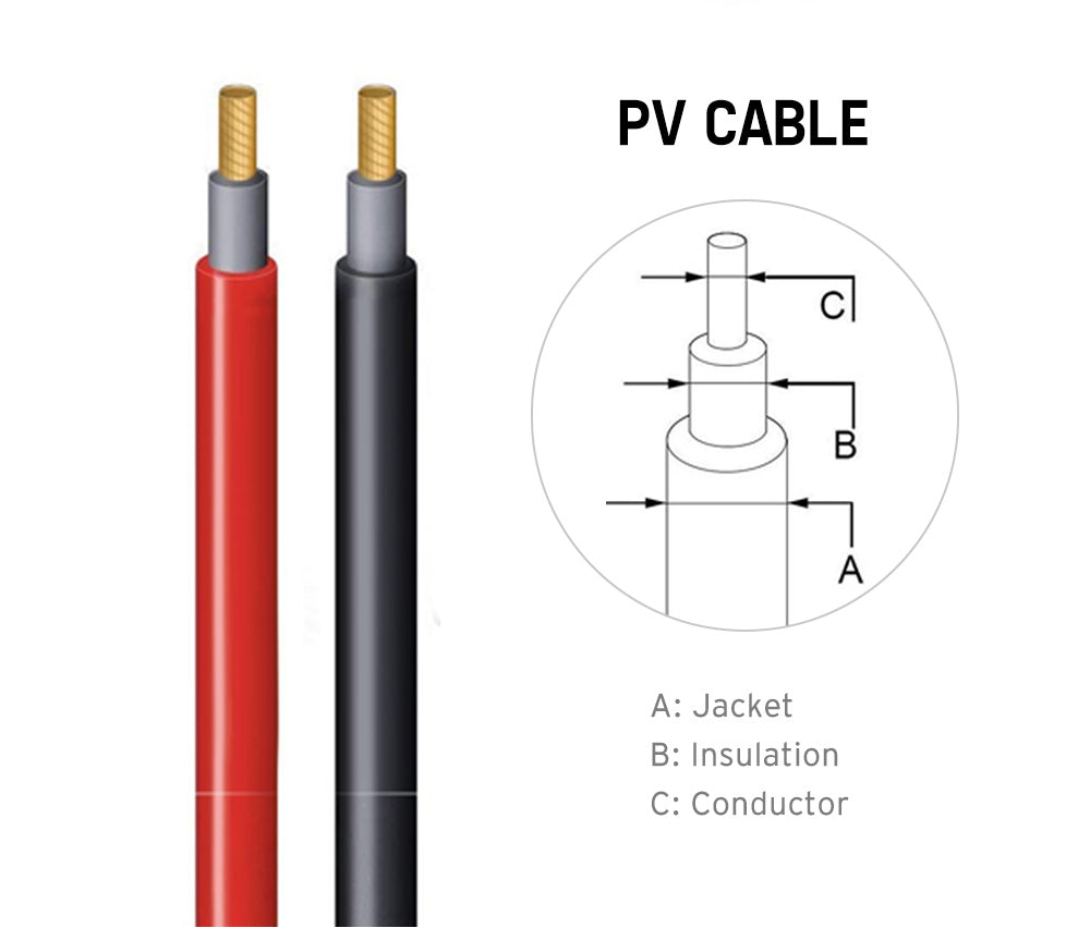 ATEM POWER 2x 5m Extension Cable Wire Connectors Solar Panel to regulator Cable 4mm2