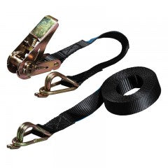 Strap Black 5m x 25mm 2 Piece, Hook & Keeper