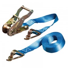 Strap 1000kg Blue 5m x 25mm,2 Piece, Hook & Keeper