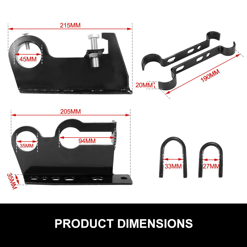 High Lift Jack & Shovel Holder 4×4 4WD Offroad Mount Roof Rack Farm Universal