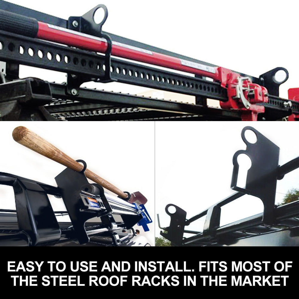 High Lift Jack & Shovel Holder 4×4 4WD Offroad Mount Roof Rack Farm Universal