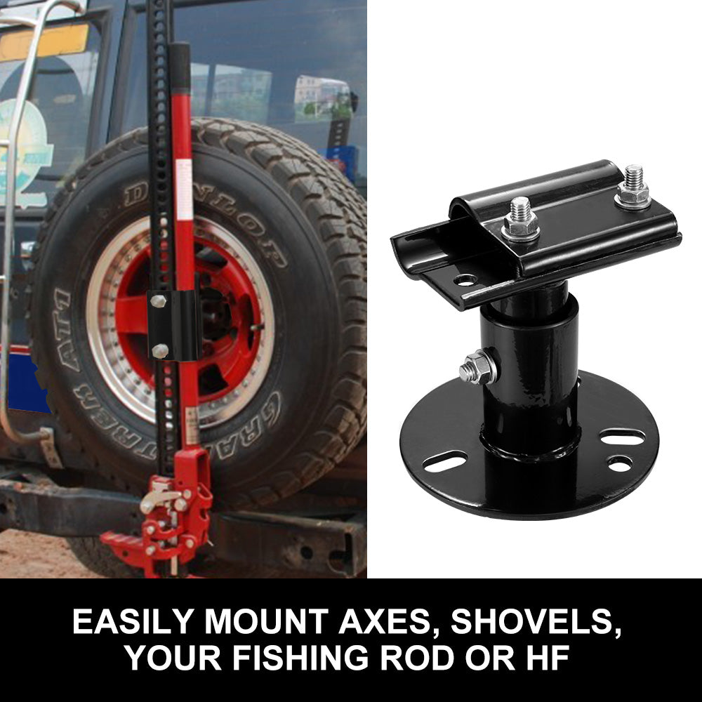 Spare Wheel Mount Bracket Carrier for Hi Lift High Farm Jack Recovery 4x4 4WD