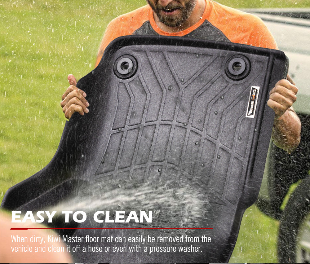 KIWI MASTER 3D TPE Car Floor Mats for Toyota Landcruiser 76 Series 2012 - ON GXL Dual Cab