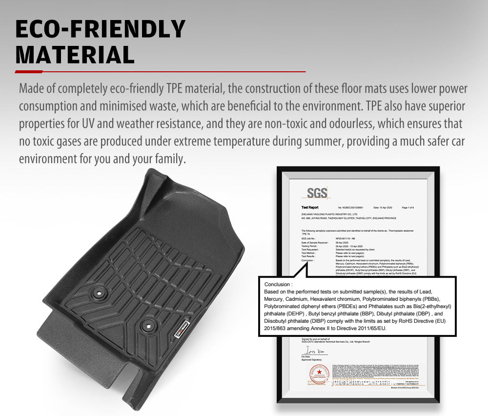 KIWI MASTER 3D TPE Car Floor Mats Liner Fit Holden Colorado Dual Cab 2012-2020