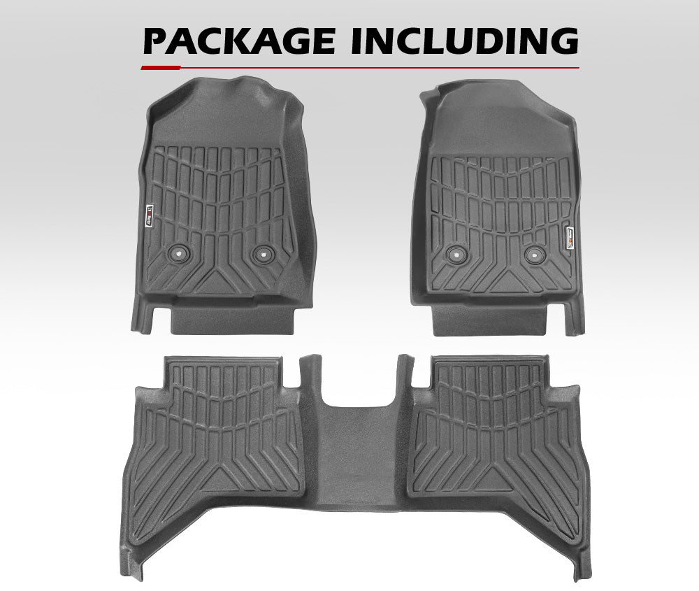 KIWI MASTER 3D TPE Car Floor Mats Liner Fit Holden Colorado Dual Cab 2012-2020