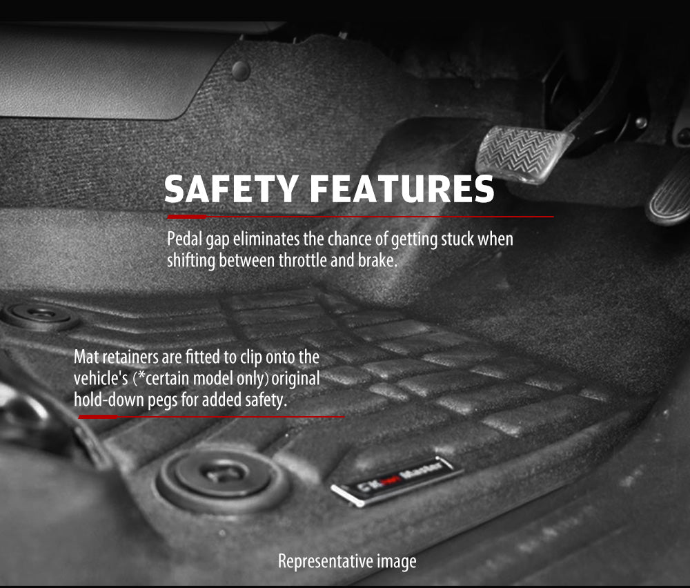 KIWI MASTER 3D TPE Car Floor Mats Liner Fit ISUZU D-MAX DMAX Dual Cab MY 2012~2020 JULY