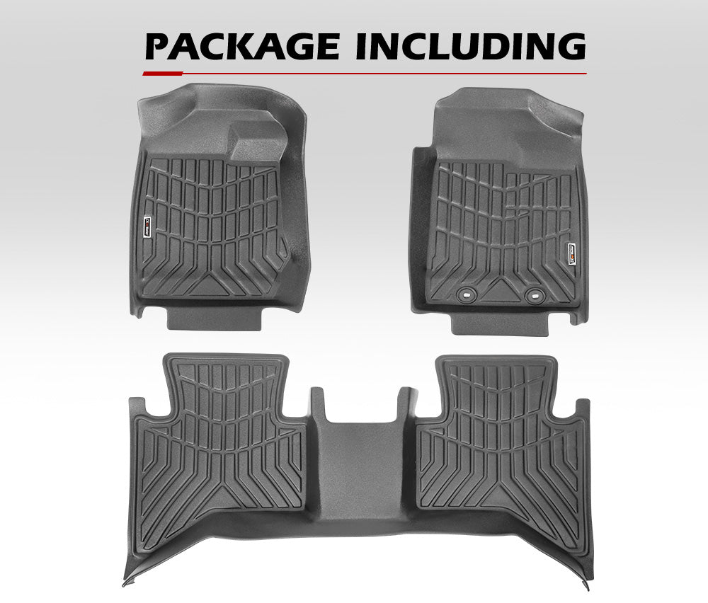 KIWI MASTER 3D TPE Car Floor Mats Liner Fit ISUZU D-MAX DMAX Dual Cab MY 2012~2020 JULY