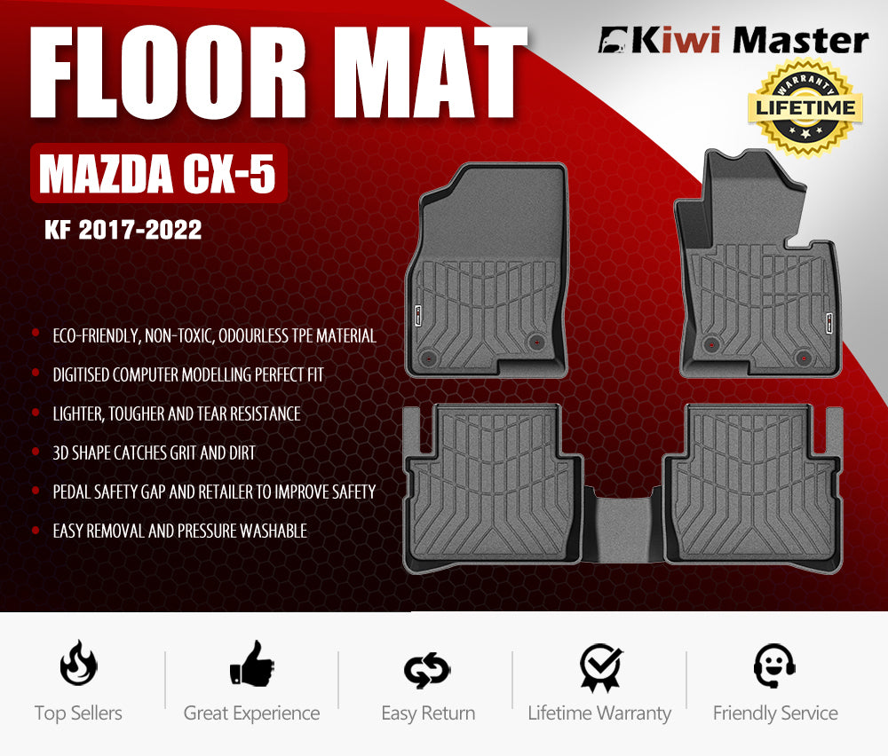 KIWI MASTER 3D TPE Car Floor Mats Liner Fit Mazda CX-5 KF 2017-2022