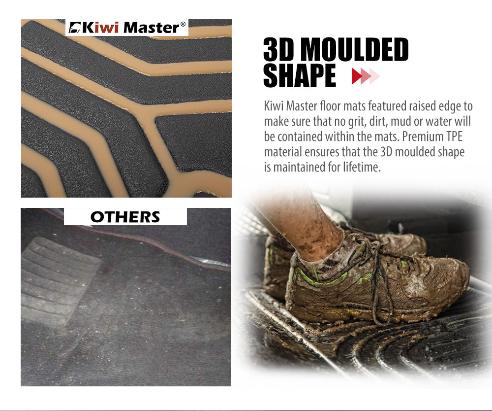 KIWI MASTER 3D TPE Car Floor Mats Liner Fit Mazda CX-5 KF 2017-2022