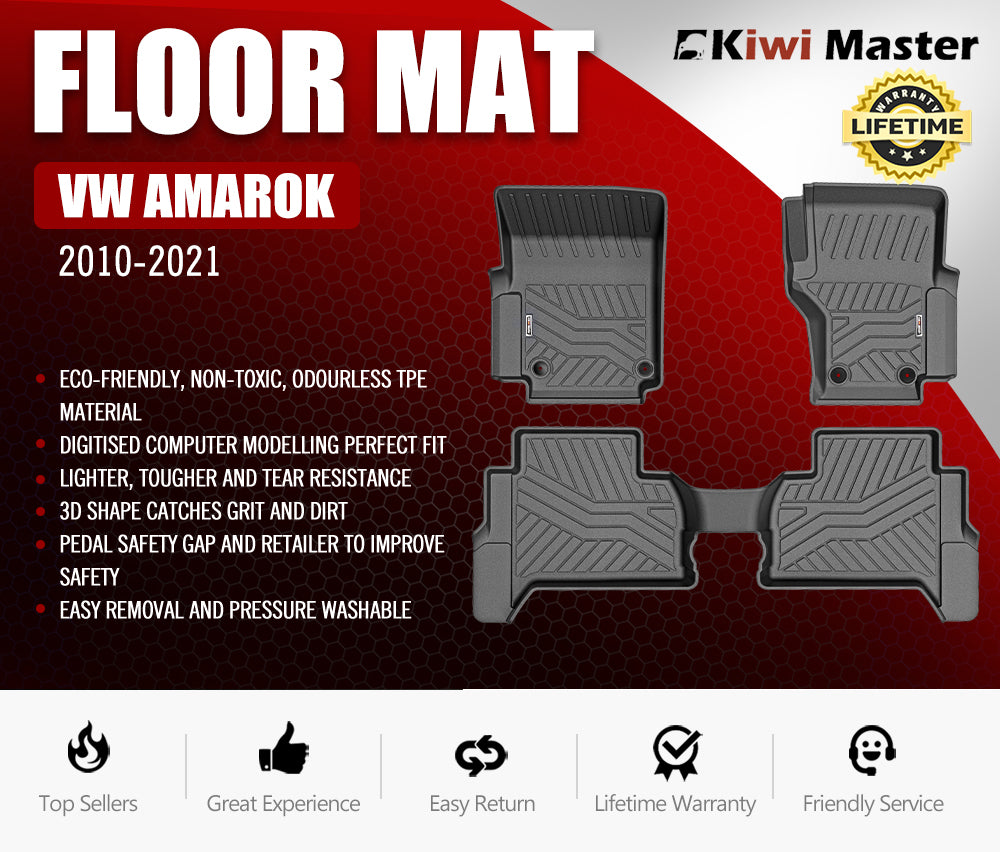 KIWI MASTER 3D TPE Car Floor Mats for VW Amarok