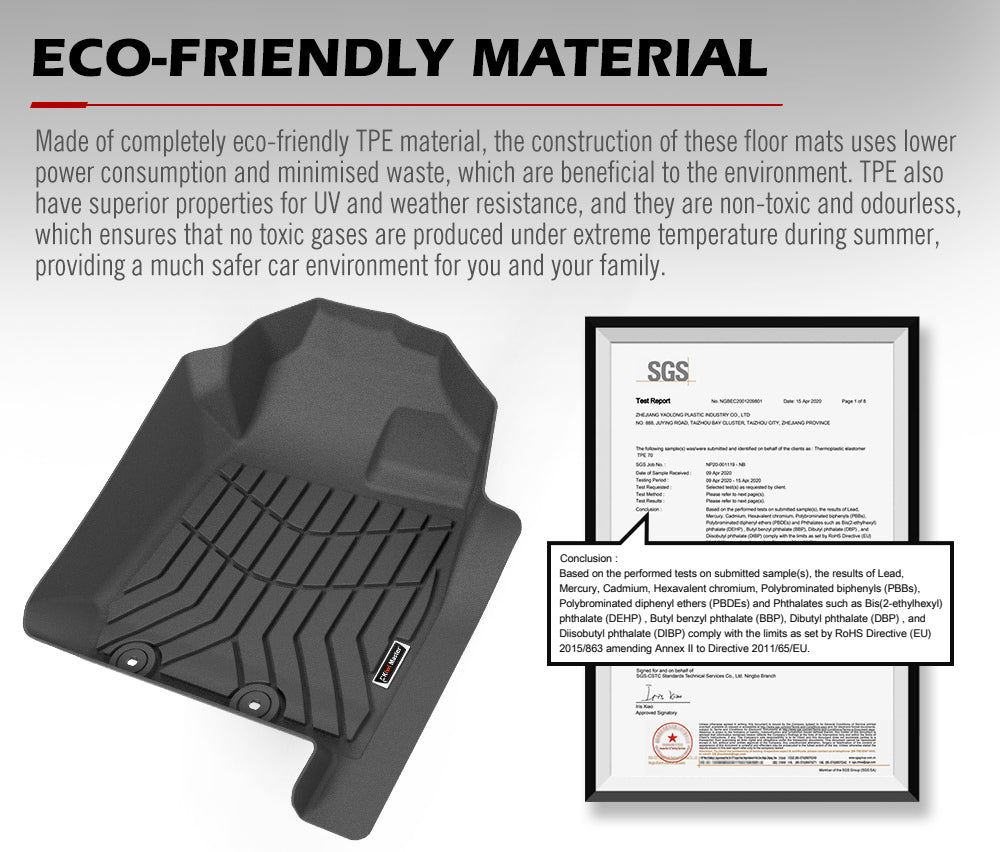 Kiwi Master 3D TPE Car Floor Mats Liner Fit Isuzu D-MAX DMAX Dual Cab UTE 2021+