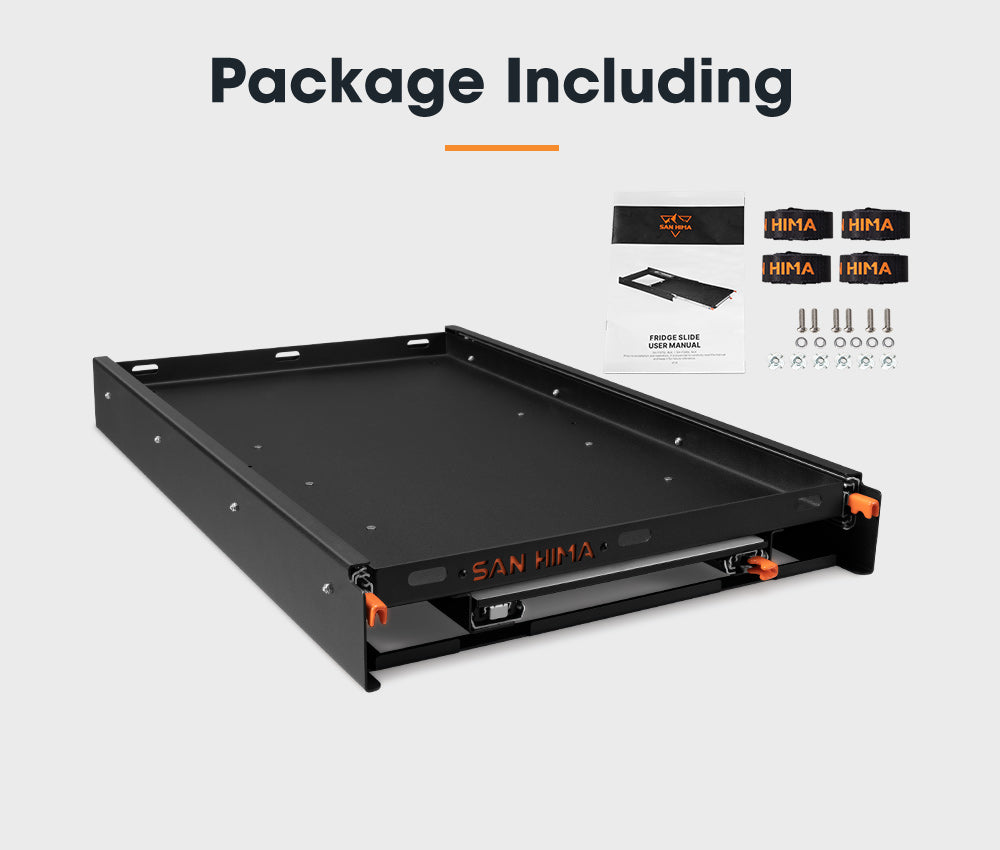 San Hima 75L Fridge Slide With Extendable Table Cutting Board Caravan Parts 90KG