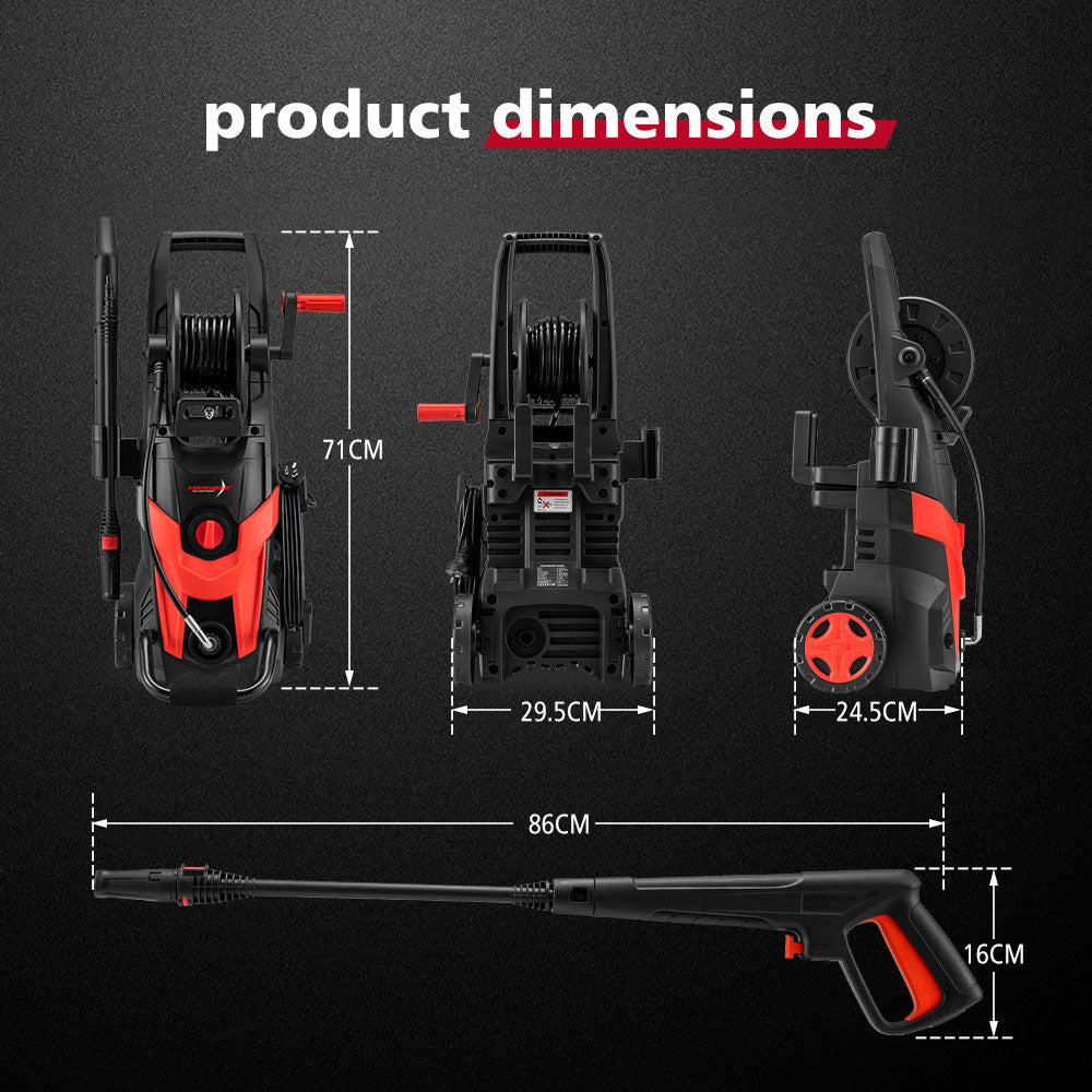 Fieryred High Pressure Washer Cleaner 3500PSI Electric Water Gurney Pump 10M Hose