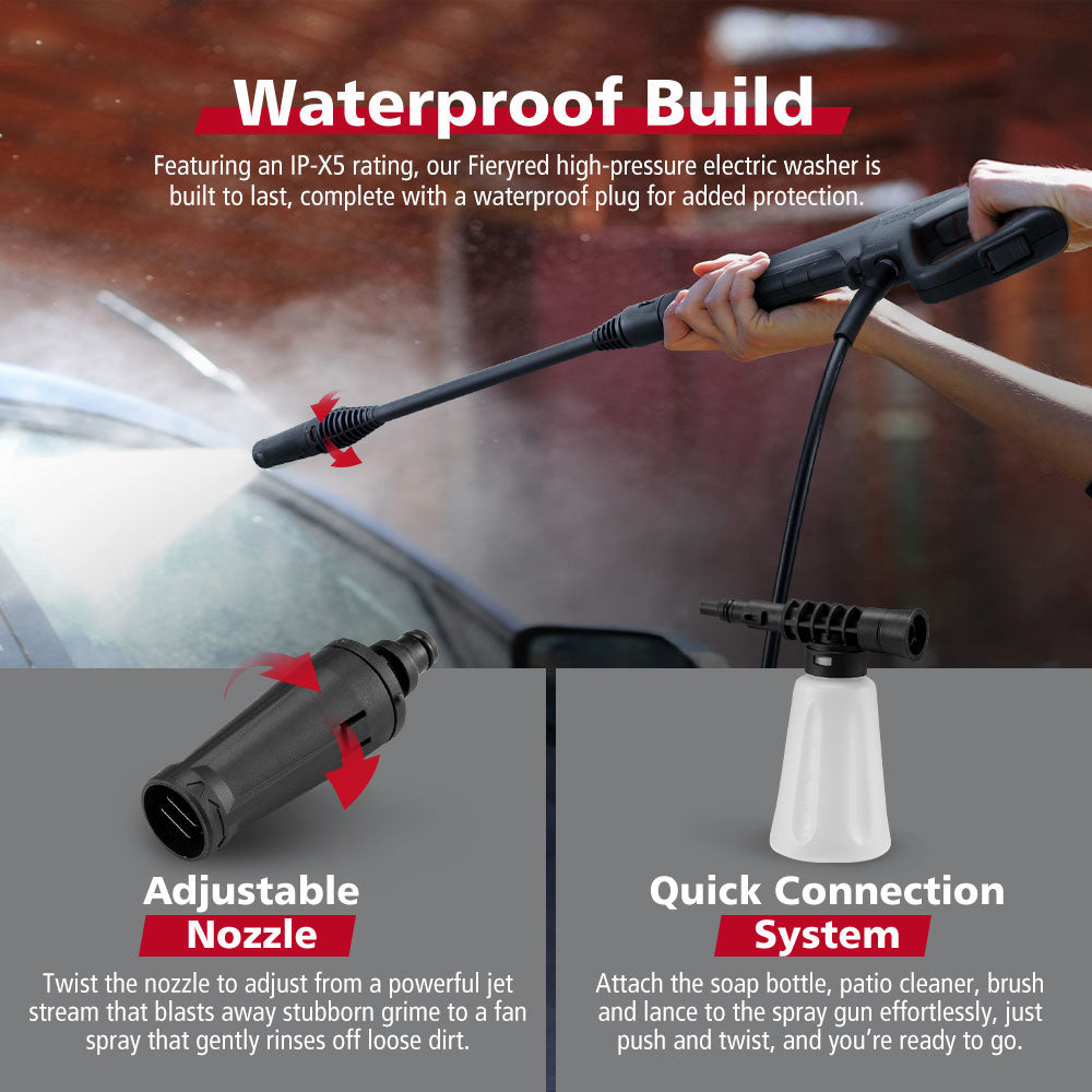 Fieryred 2700W High Pressure Washer Cleaner 4200PSI Electric Water Gurney Pump