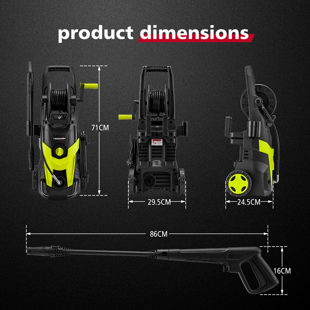 Fieryred 2700W High Pressure Washer Cleaner 4200PSI Electric Water Gurney Pump