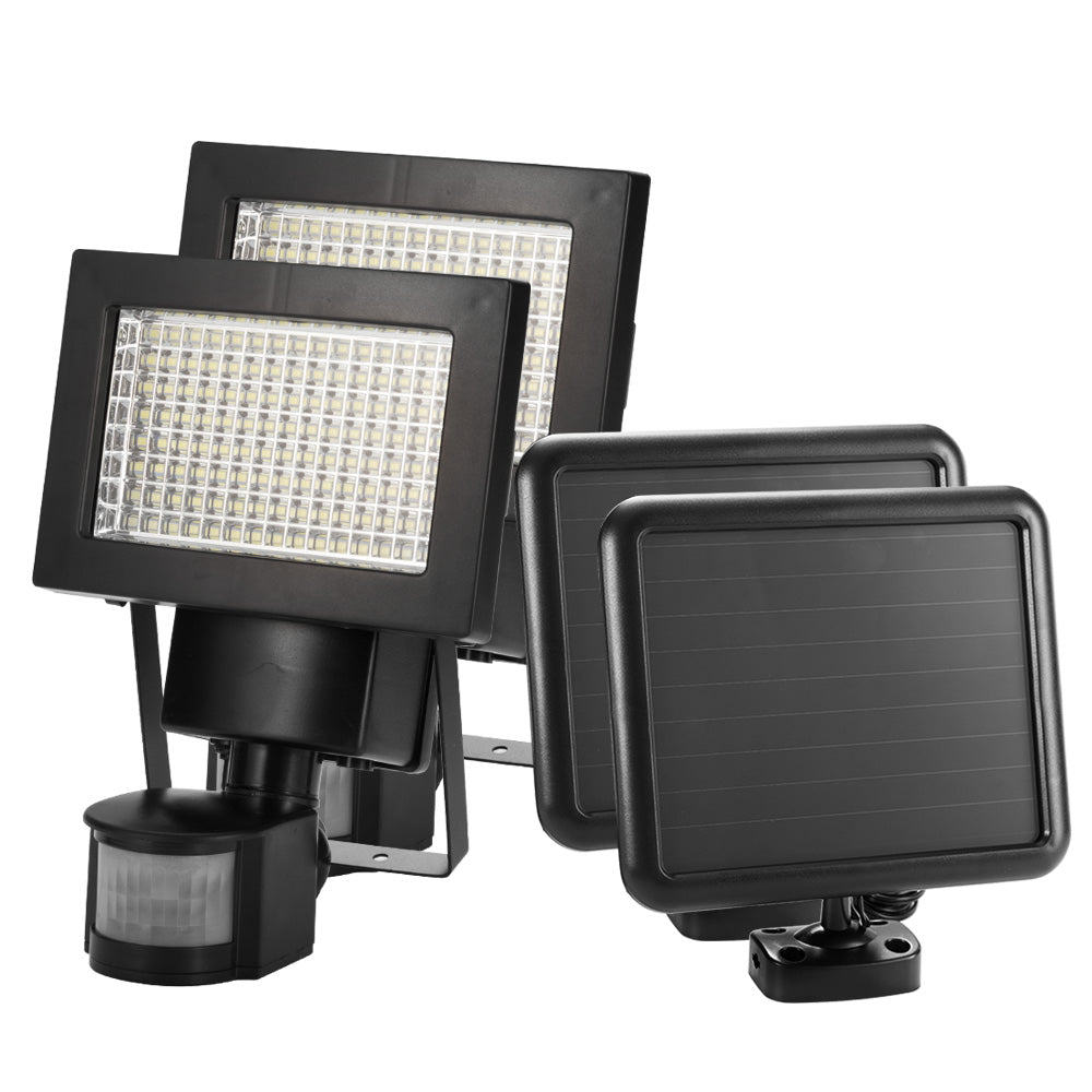 MOBI Pair 120 LED Solar Sensor Lights Outdoor Motion Detection Light Security Garden