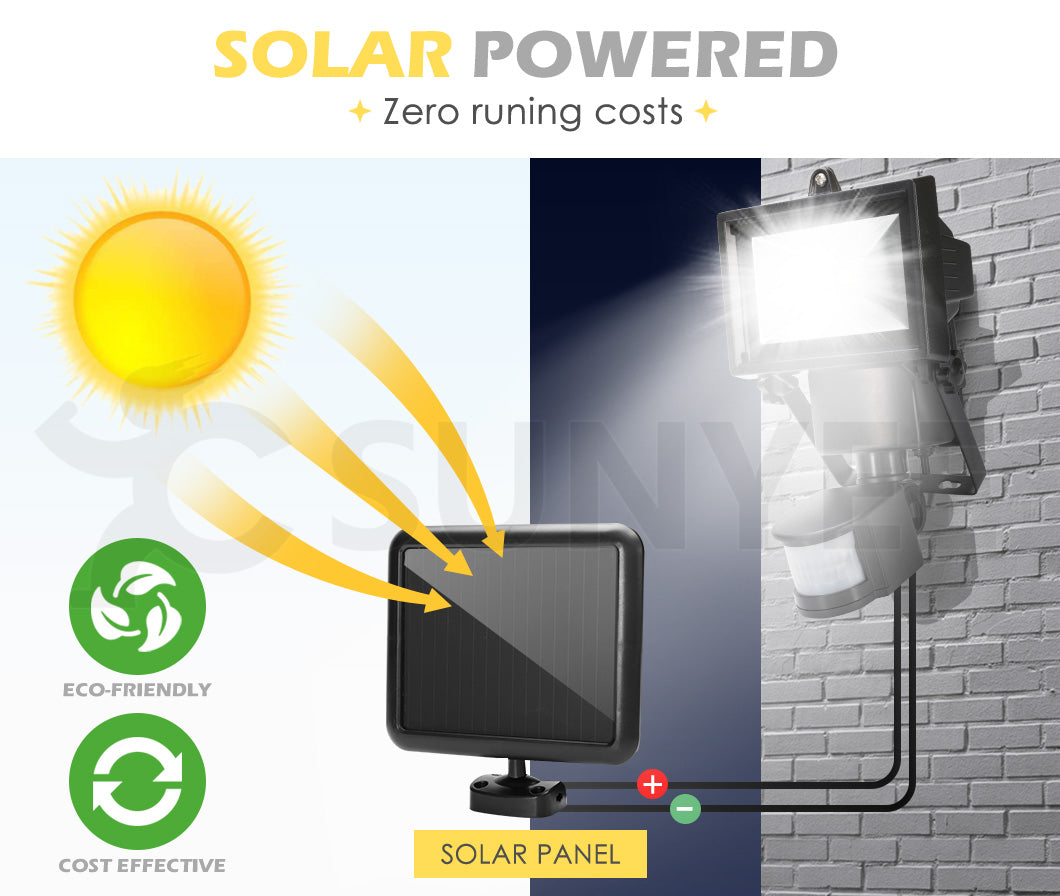 COB LED Solar Sensor Light Outdoor Security Floodlights Garden Motion