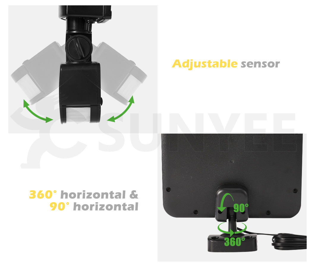 COB LED Solar Sensor Light Outdoor Security Floodlights Garden Motion