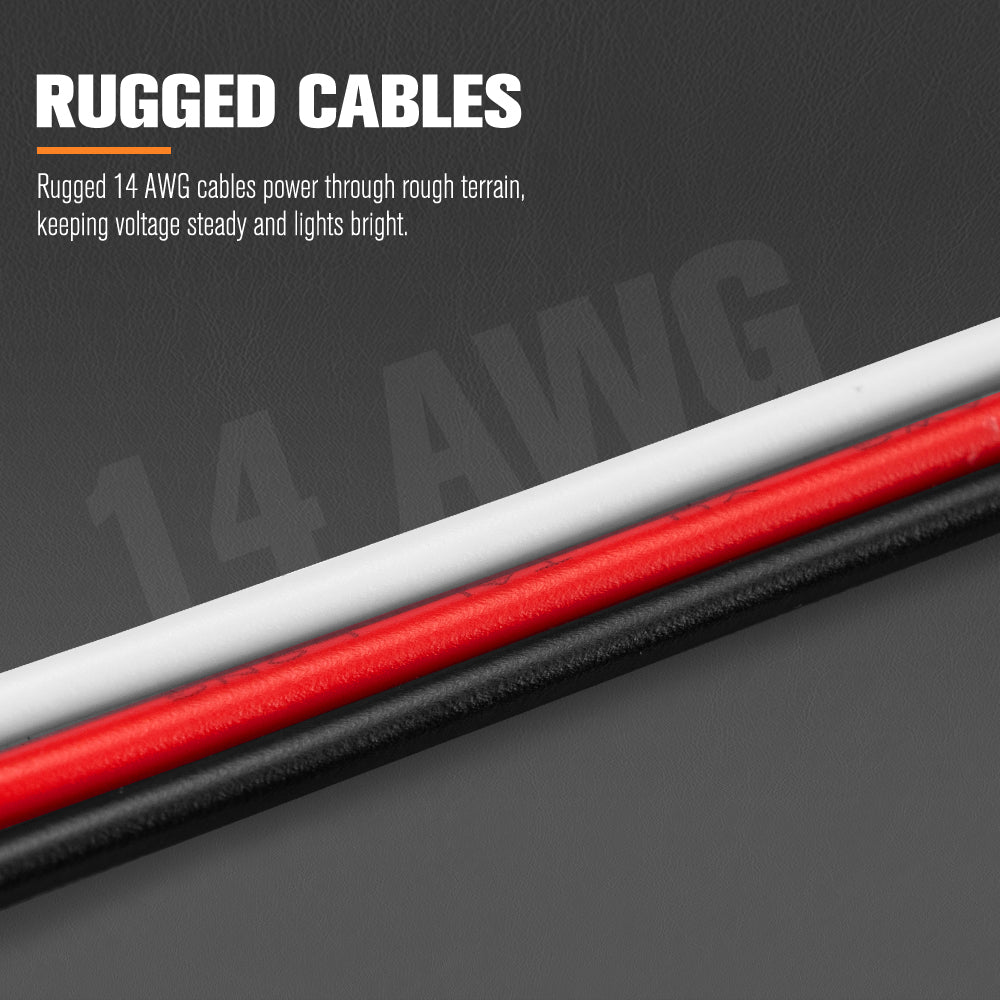 Lightfox 2 Way High Beam Wiring Harness w/ DT 2-Pin Connectors For LED Light Bar