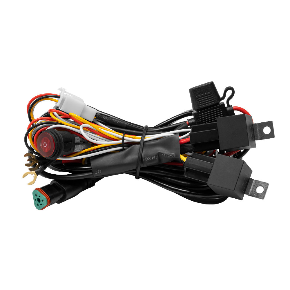 Lightfox High Beam Wiring Harness with DT 3-Pin Connectors For LED Pod Light