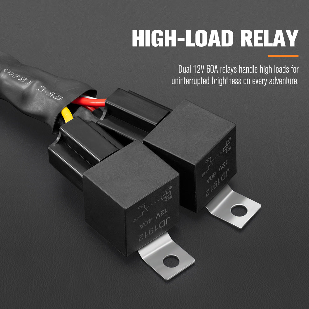 Lightfox High Beam Wiring Harness with DT 3-Pin Connectors For LED Pod Light