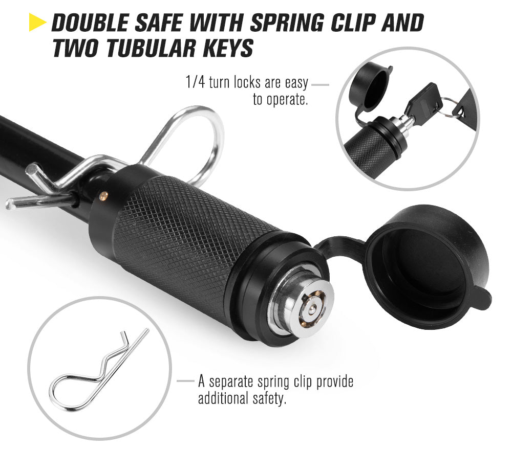 SAN HIMA Hitch Pin Lock S Type Tow Bar Ball Trailer Parts Anti Theft 4WD 4X4 Caravan