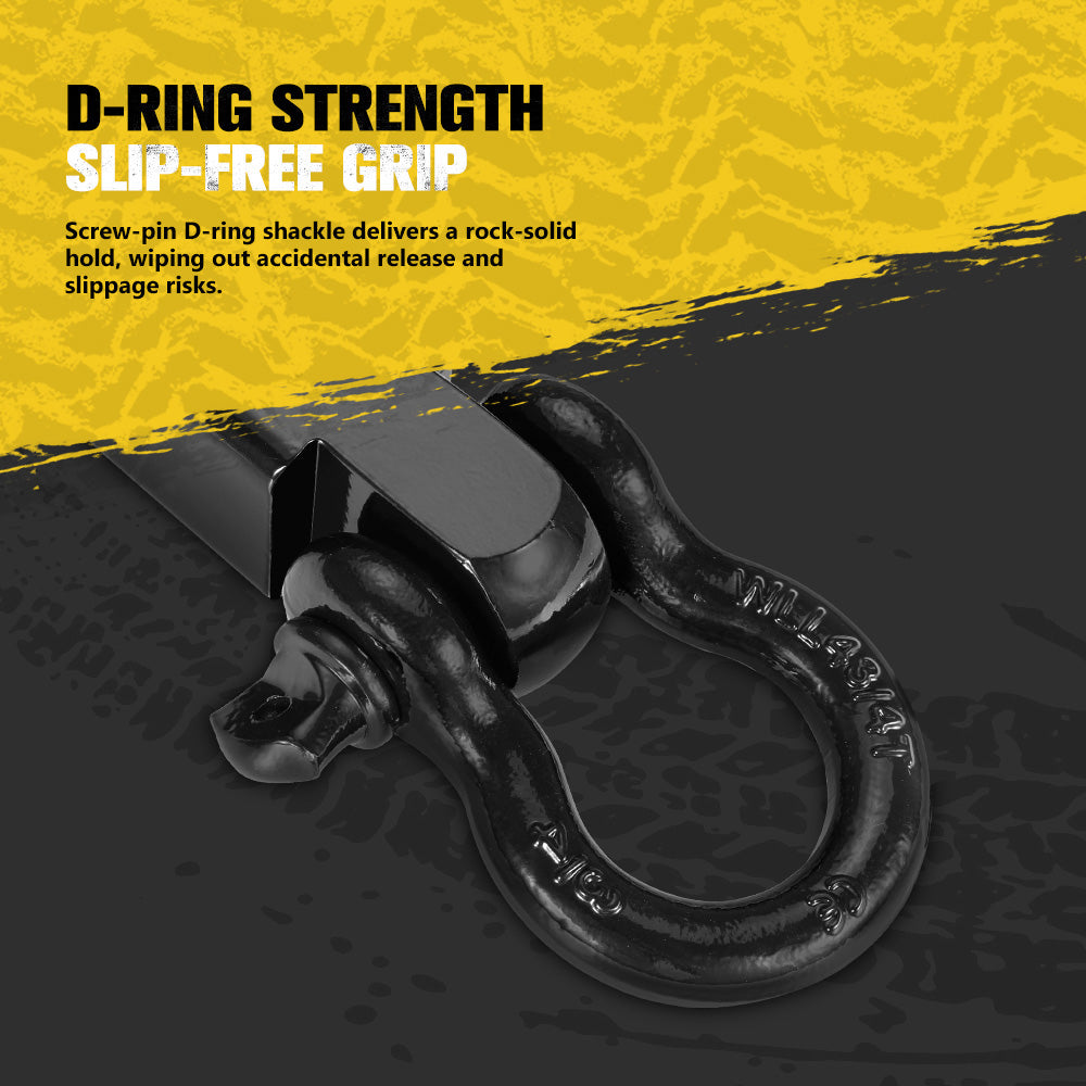 Bunker Indust 4.75T Recovery Hitch Receiver with Bow Shackle