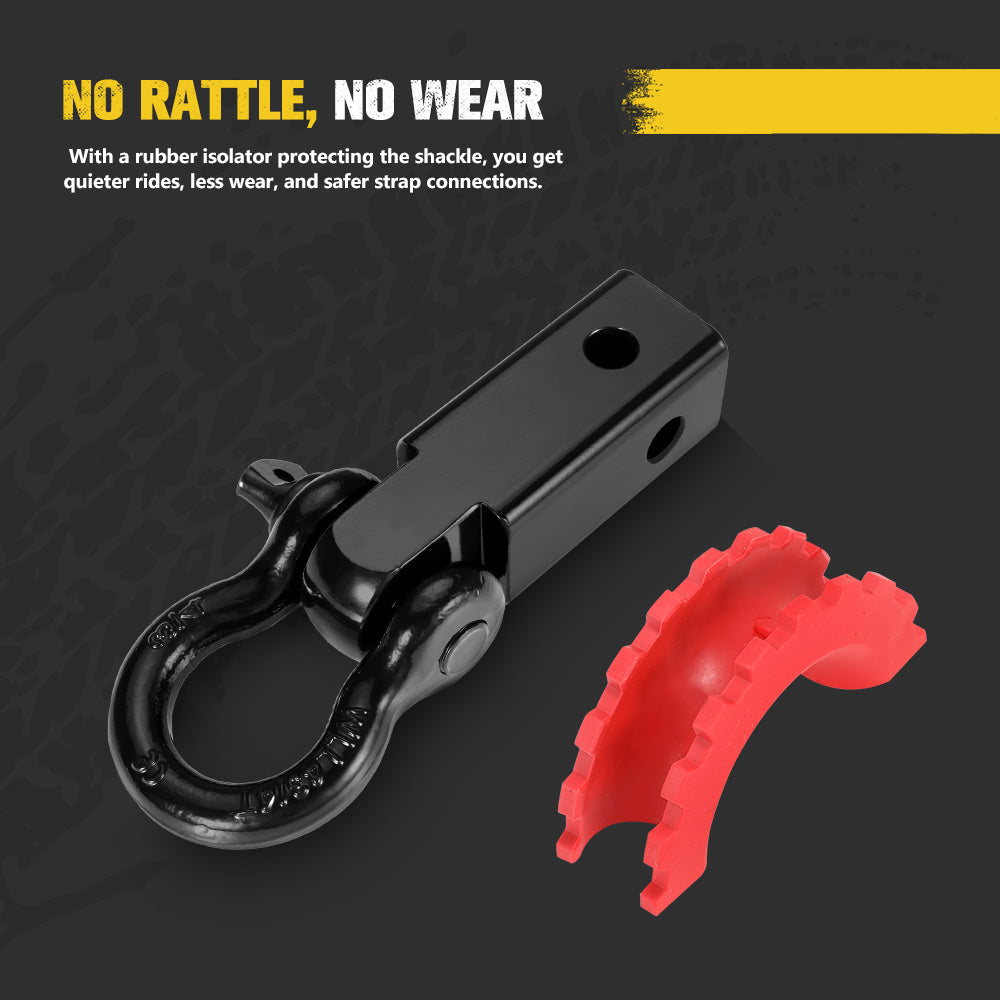 Bunker Indust 4.75T Recovery Hitch Receiver with Bow Shackle