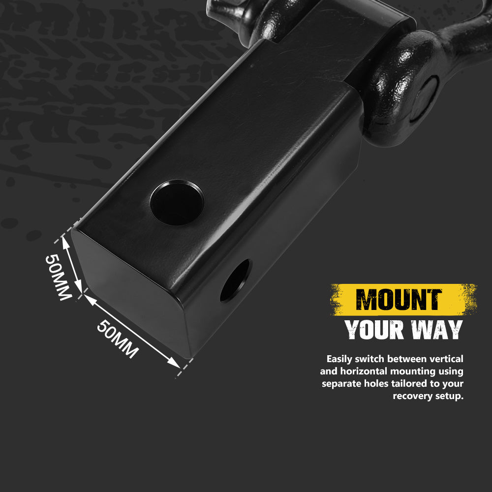 Bunker Indust 4.75T Recovery Hitch Receiver with Bow Shackle